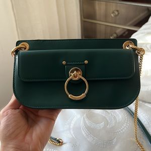 Chloé Green Tess Leather Cross Body Bag